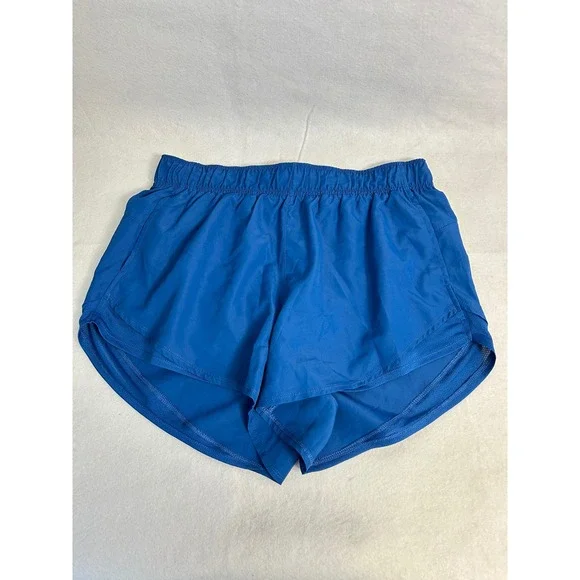 Athleisure Athletic Works Women L Blue White Running Shorts Waffle Knit Tank Set - Picture 3 of 12